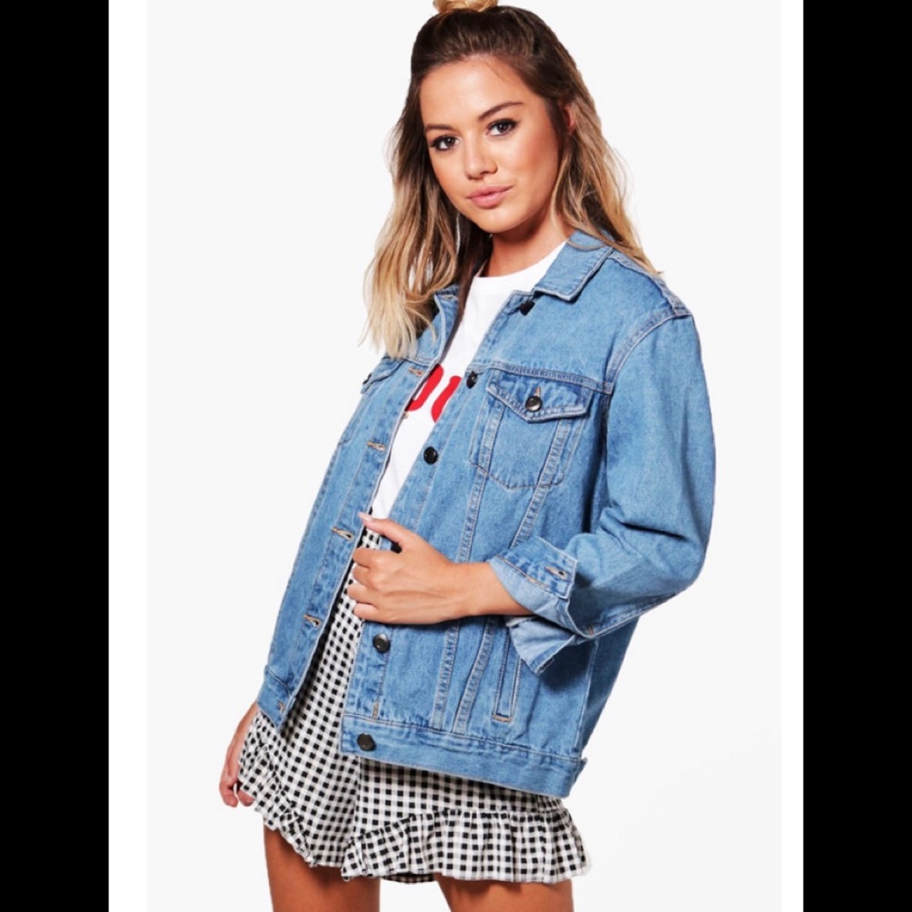 Petite Boyfriend Fit Denim Jacket